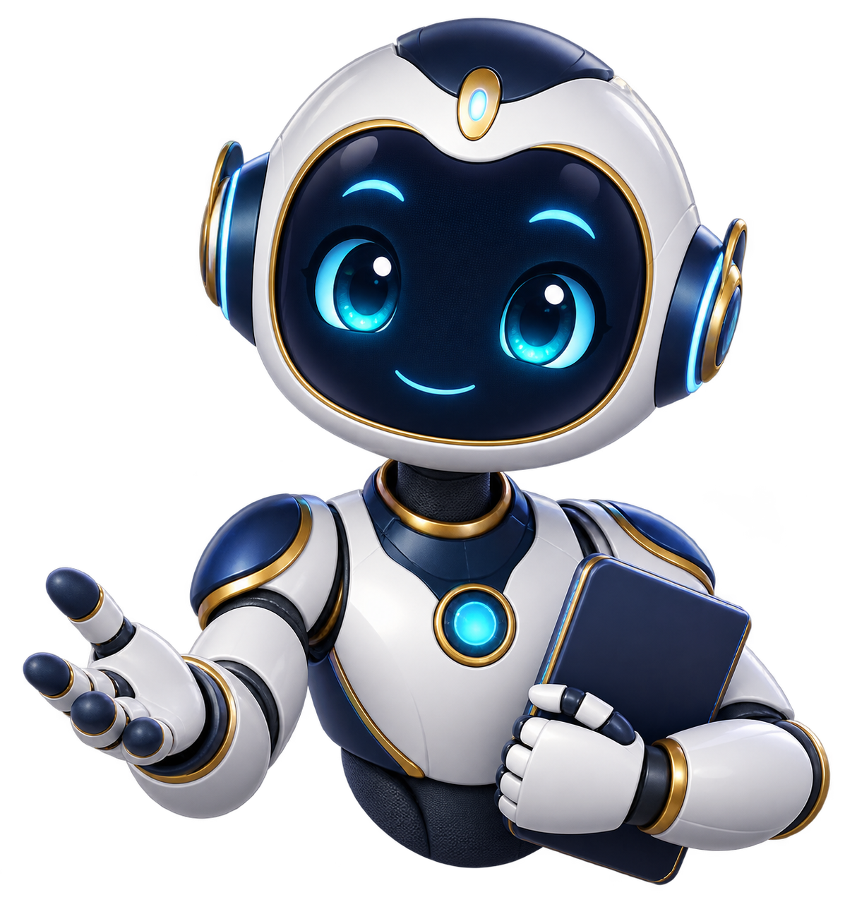 Friendly virtual assistant robot